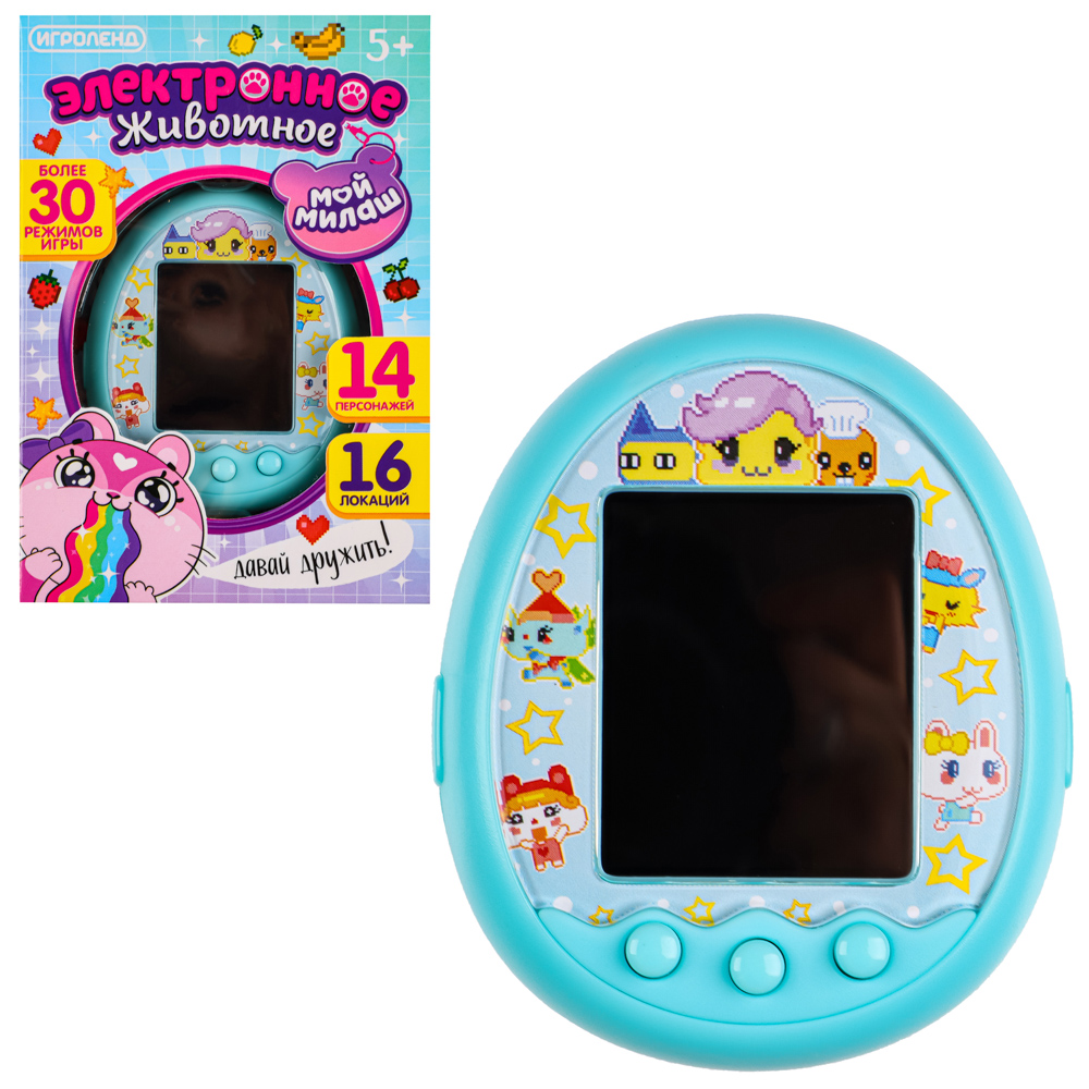 ИГРОЛЕНД Электронное животное, "Мой милаш", ABS, 3xААА,13x5x9см, 3 дизайна, арт.№ 214-074