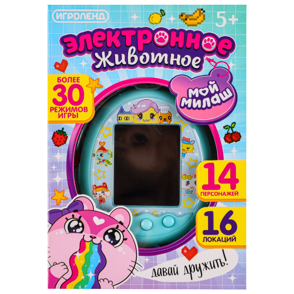 ИГРОЛЕНД Электронное животное, "Мой милаш", ABS, 3xААА,13x5x9см, 3 дизайна, арт.№ 214-074
