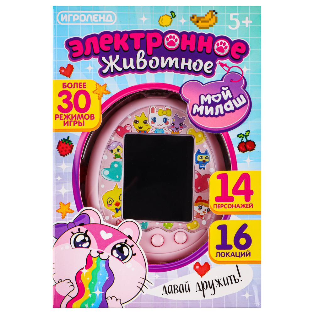 ИГРОЛЕНД Электронное животное, "Мой милаш", ABS, 3xААА,13x5x9см, 3 дизайна, арт.№ 214-074