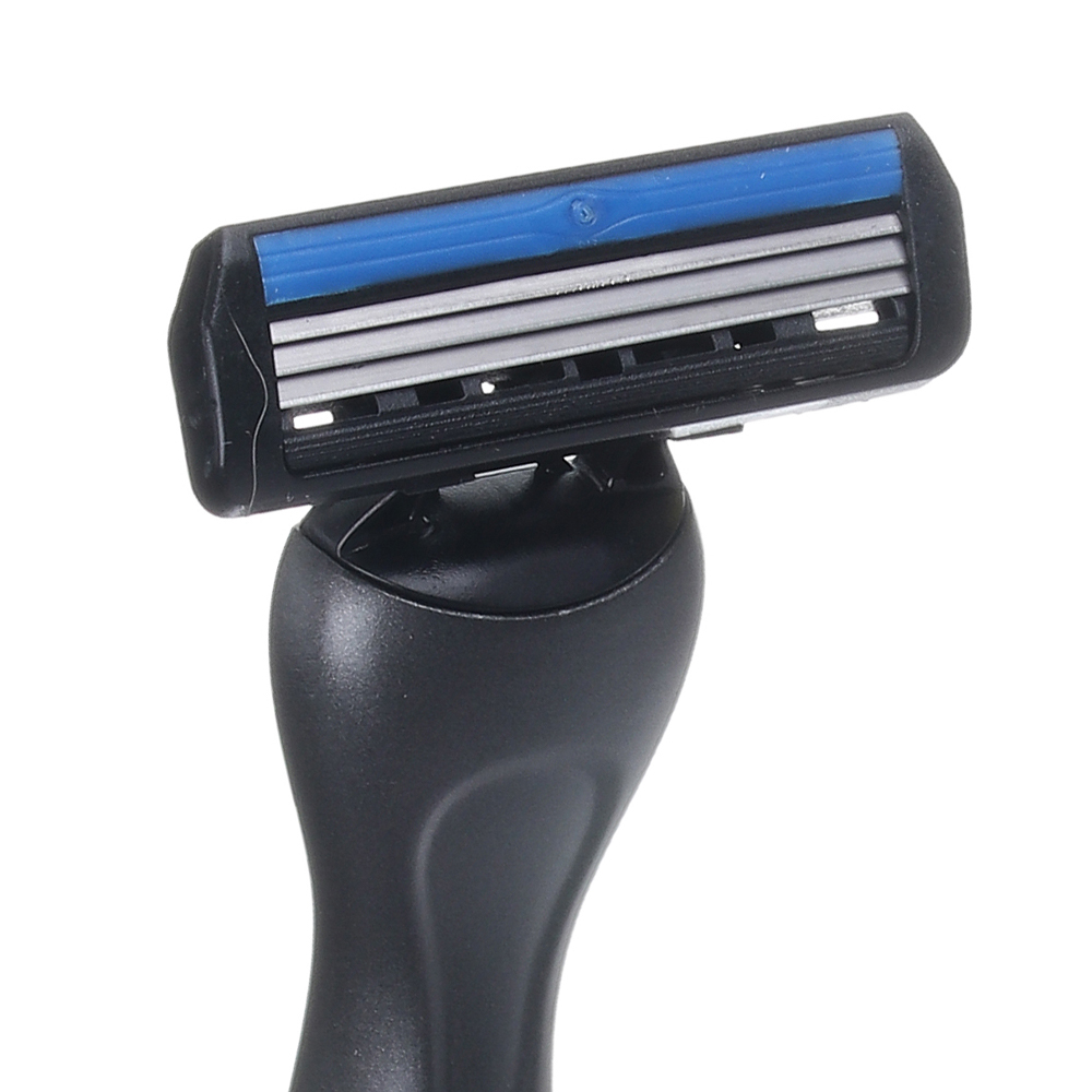 PROWAY Станок для бритья с тройным лезвием, плавающая головка + 3 сменные кассеты, силикон, пластик, арт.№ 346-011