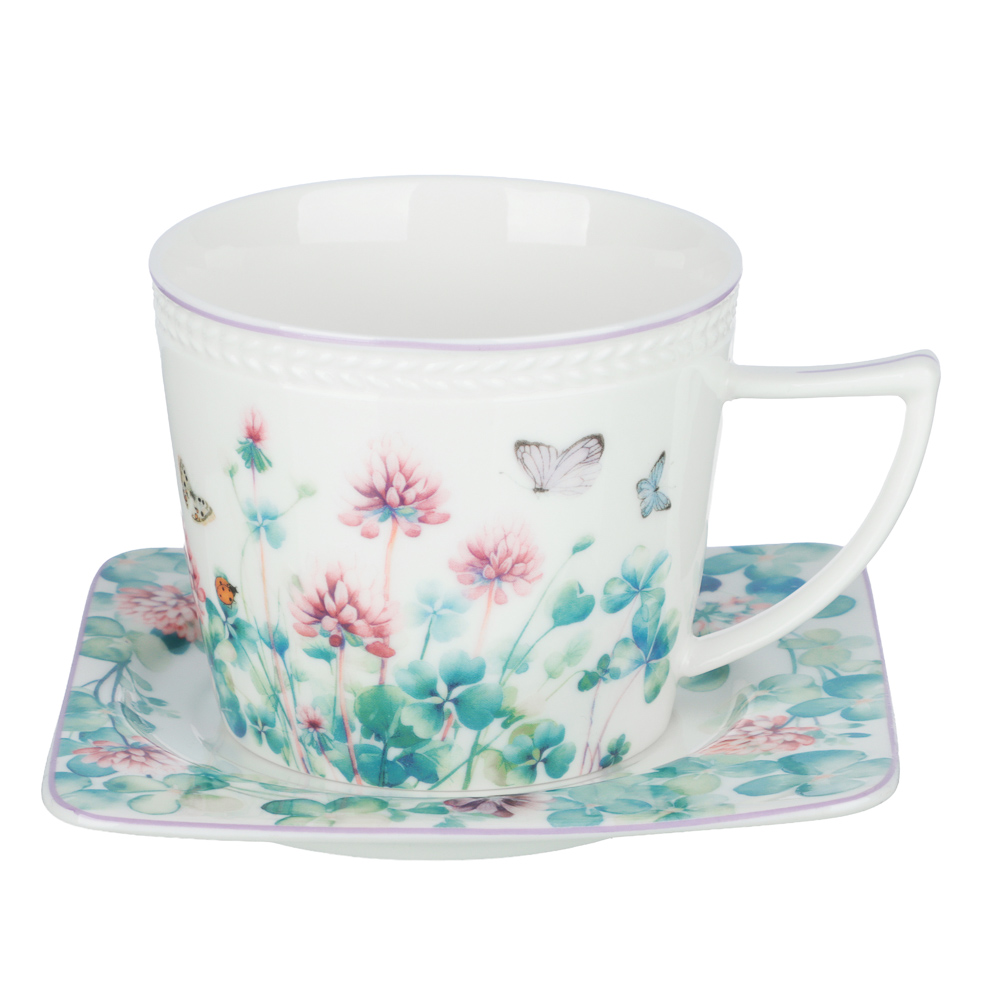 Набор чайный 2 пр., 250мл, MILLIMI, Клевер, фарфор, арт.№ 802-518