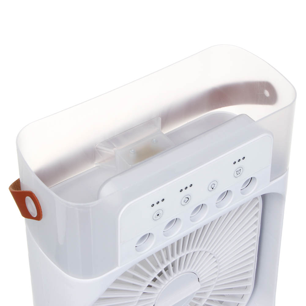 Вентилятор настольный с увлажнителем тм LEBEN 6Вт, 5в/1.2А, 24.5x18.5см, USB-кабель, белый, арт.№ 243-016