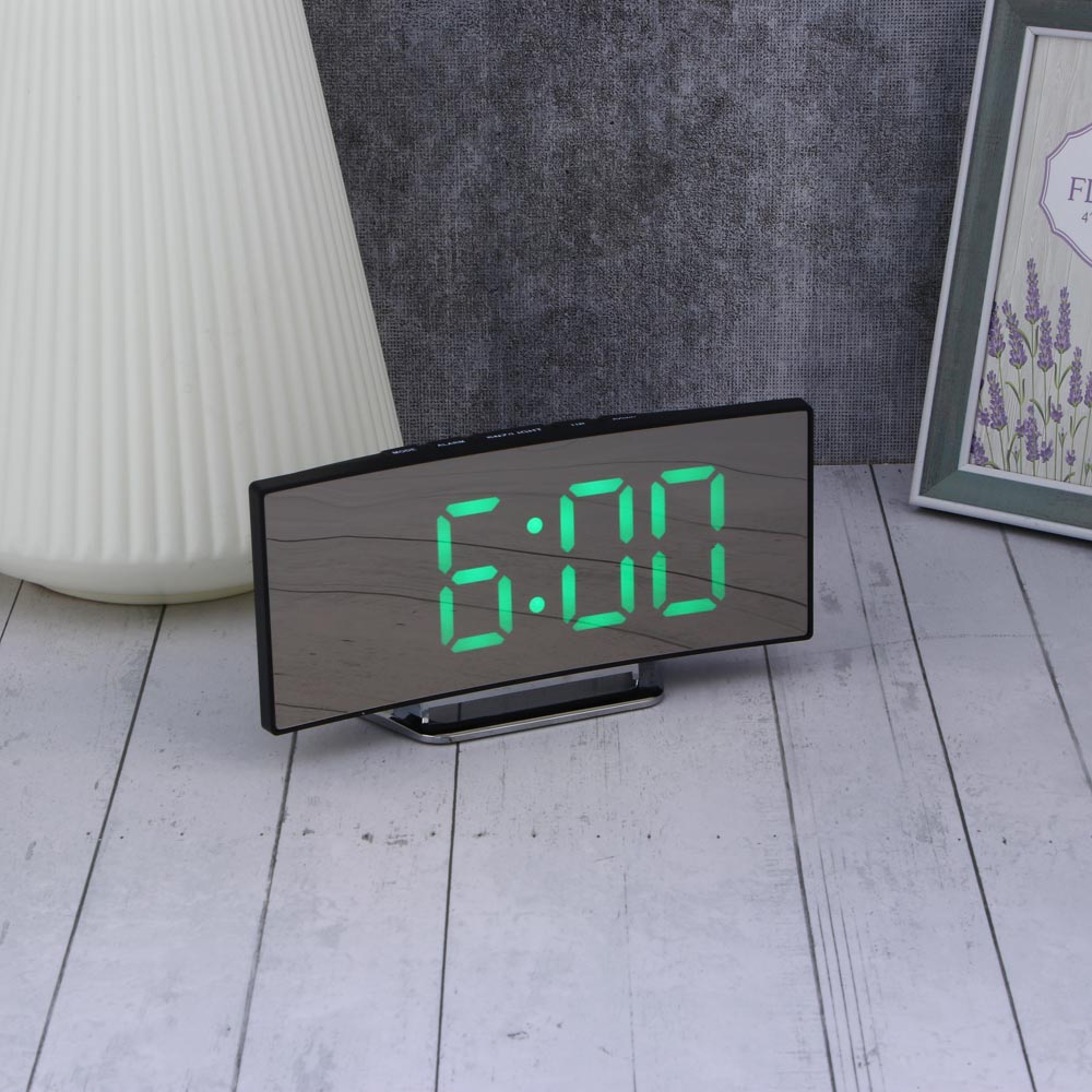 LADECOR CHRONO Будильник электронный, 17x8,5x3 см, USB / 3xAAA, пластик, арт.№ 529-236