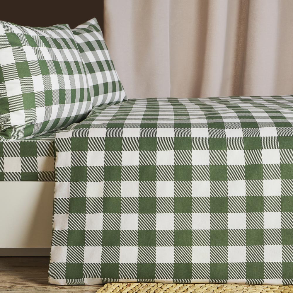 PROVANCE Эвкалипт Комплект постельного белья евро (4 предмета), бязь, 100% хлопок, зеленый, арт.№ 421-006