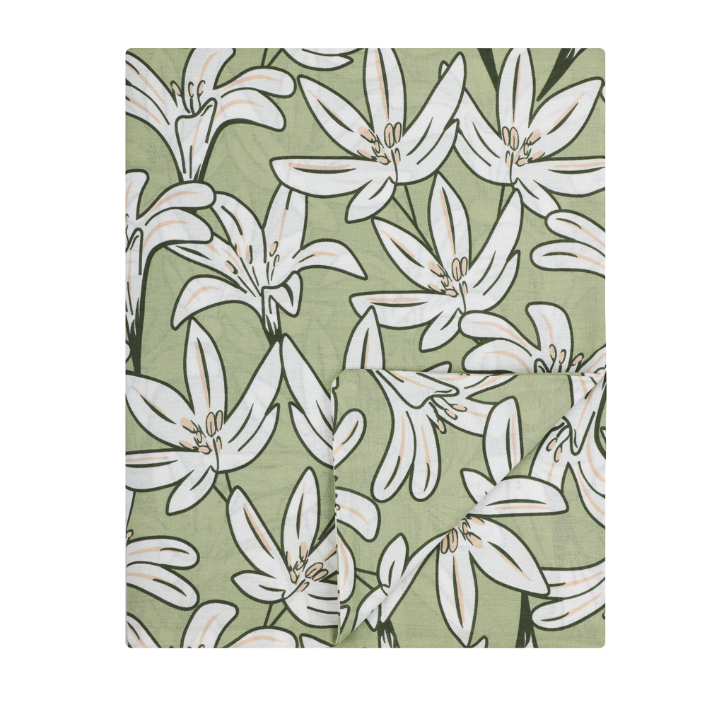 PROVANCE Эвкалипт Комплект постельного белья 1,5 (4 предмета), поплин, 100% хлопок, зеленый, арт.№ 421-007