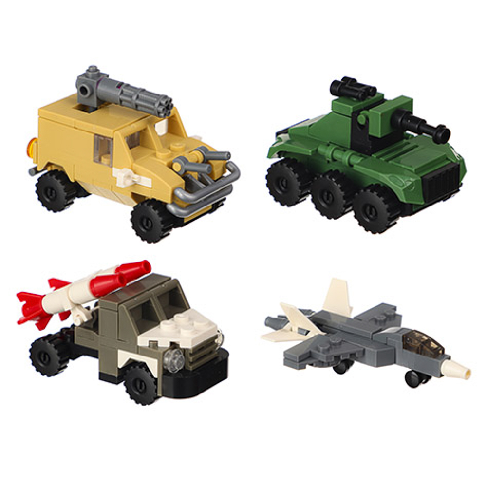 ИГРОЛЕНД Конструктор «Армия» , 31-55 дет., ABS , 10x7x3см 4 дизайна, арт.№ 265-547