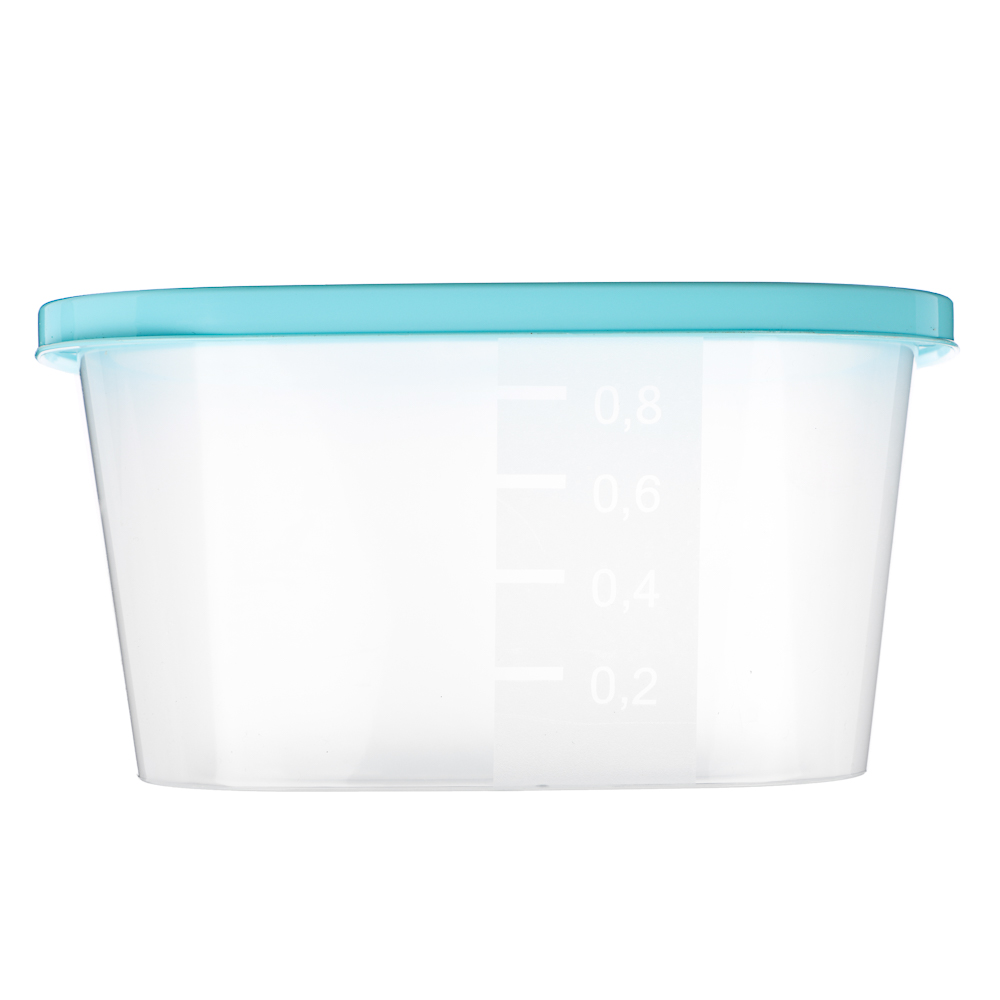 Контейнер для СВЧ с крышкой, 0,9л, пластик, квадратный, 3 цвета, арт.№ 861-008