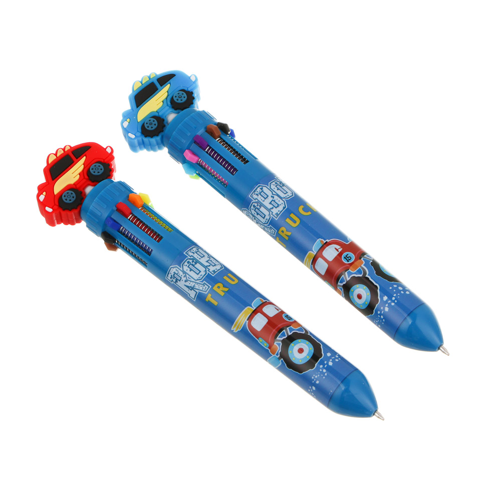 Ручка 10-цветная шариковая 0,7мм, "Карбон", шоу-бокс, арт.№ 524-360