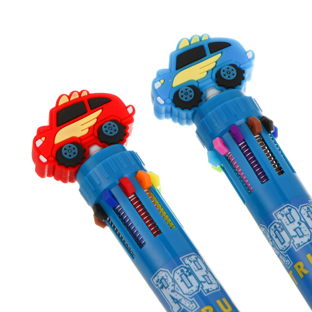 Ручка 10-цветная шариковая 0,7мм, "Карбон", шоу-бокс, арт.№ 524-360