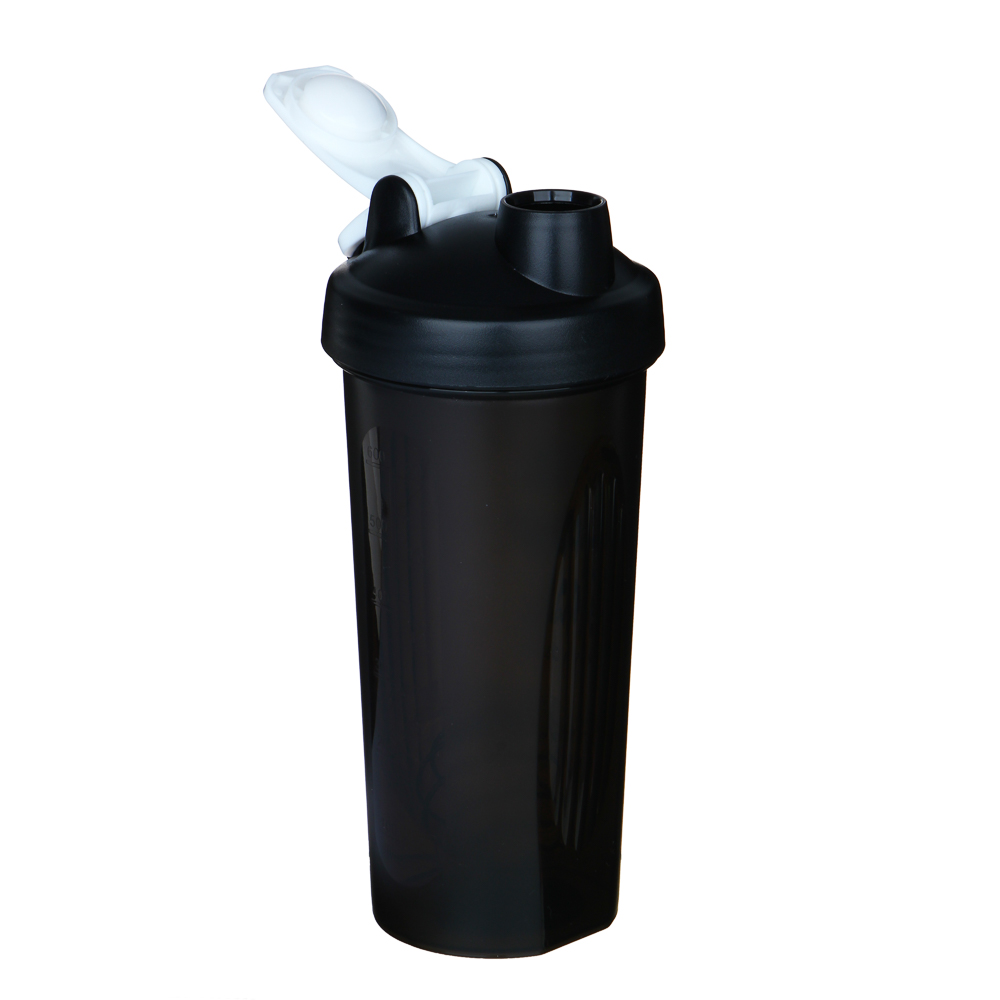 SILAPRO Шейкер спортивный, 600 мл, 22х10см, РР, нерж.сталь, ч/б микс, арт.№ 088-029