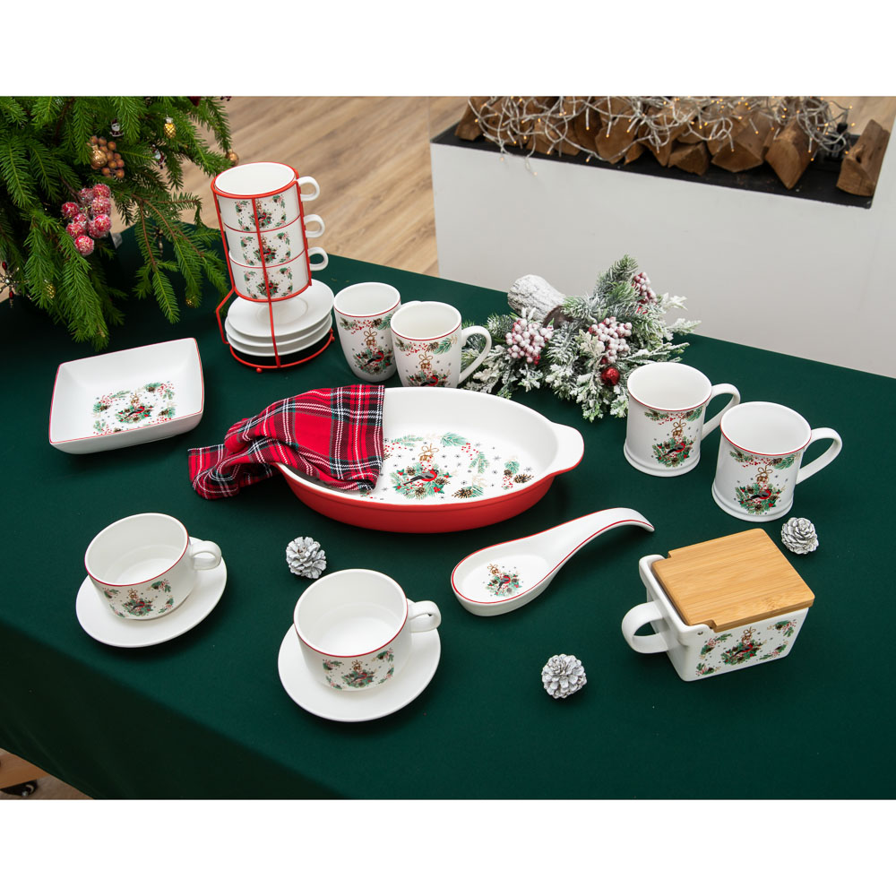 MILLIMI Снегирь Блюдо квадратное, 18х18х4,5см, керамика, арт.№ 820-136