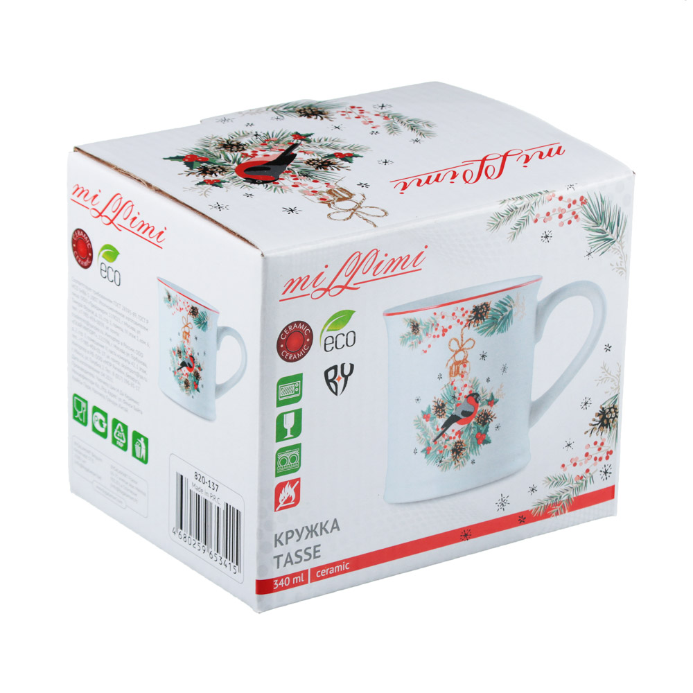 MILLIMI Снегирь Кружка 340мл, керамика, арт.№ 820-137
