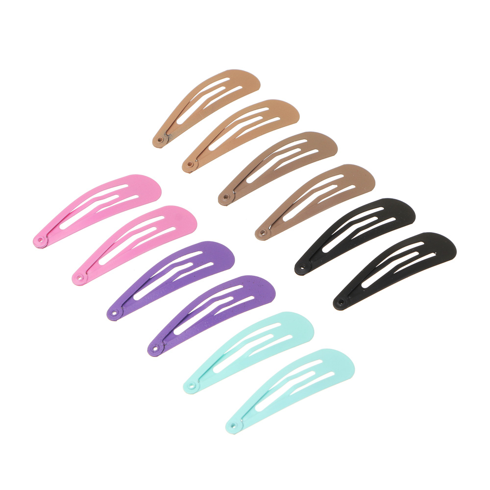 Заколки для волос тм ЮНИLOOK, 6шт, 5см, металл, 2-3 микса цветов, ACS-28, арт.№ 321-006