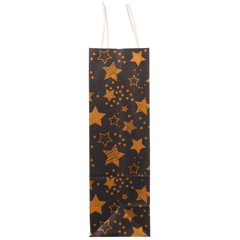 Пакет подарочный с кручеными ручками L 24x10,5x32 см, "Звездное сияние" внутри белый, арт.№ 507-510