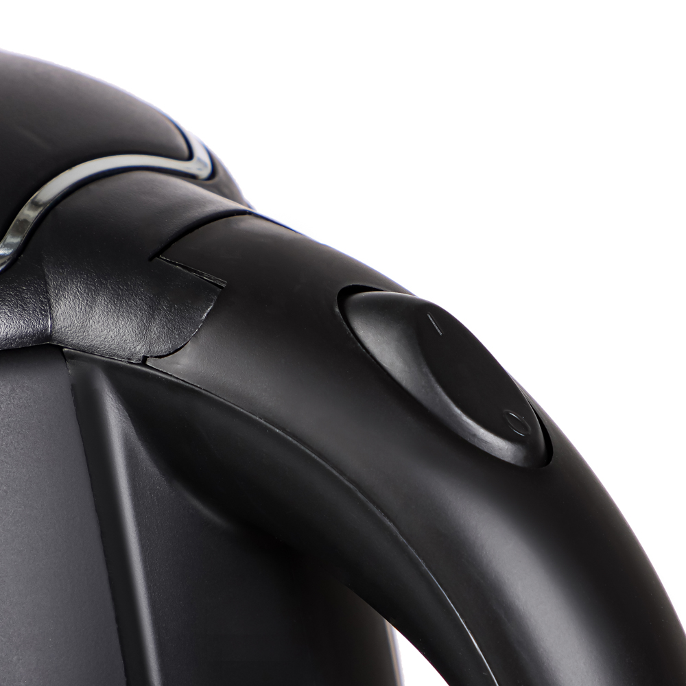 LEBEN Чайник электрический 1,8л, 1800Вт, скрытый нагр.элемент, нерж.сталь, черный, арт.№ 291-026