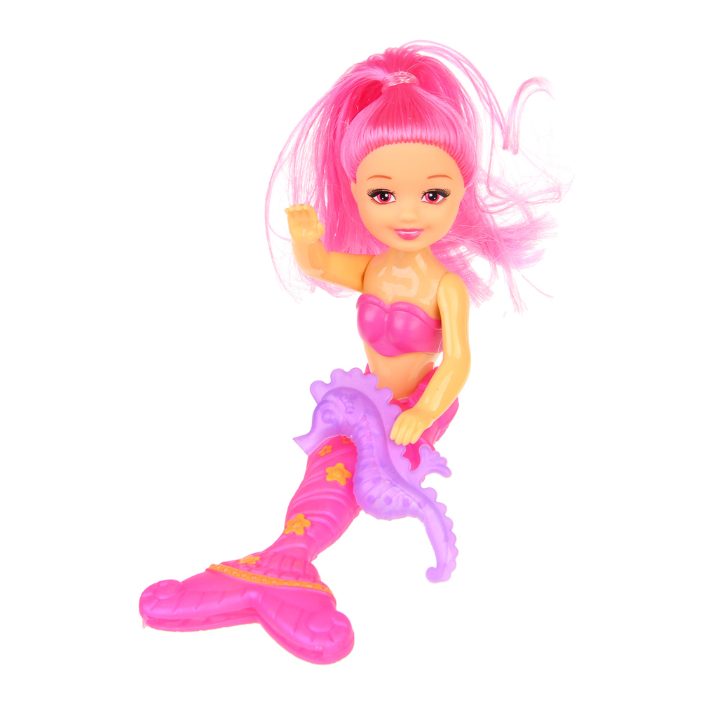 ИГРОЛЕНД Набор игровой Мини-кукла морская с аксессуарами, пластик, 14х24х3см, арт.№ 267-015