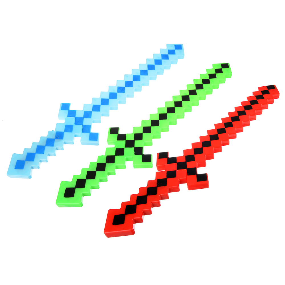 ИГРОЛЕНД Меч "Мир Квадратов", свет, звук, 3АА, PP, 16х62х1,8см, 3 цвета, арт.№ 261-685