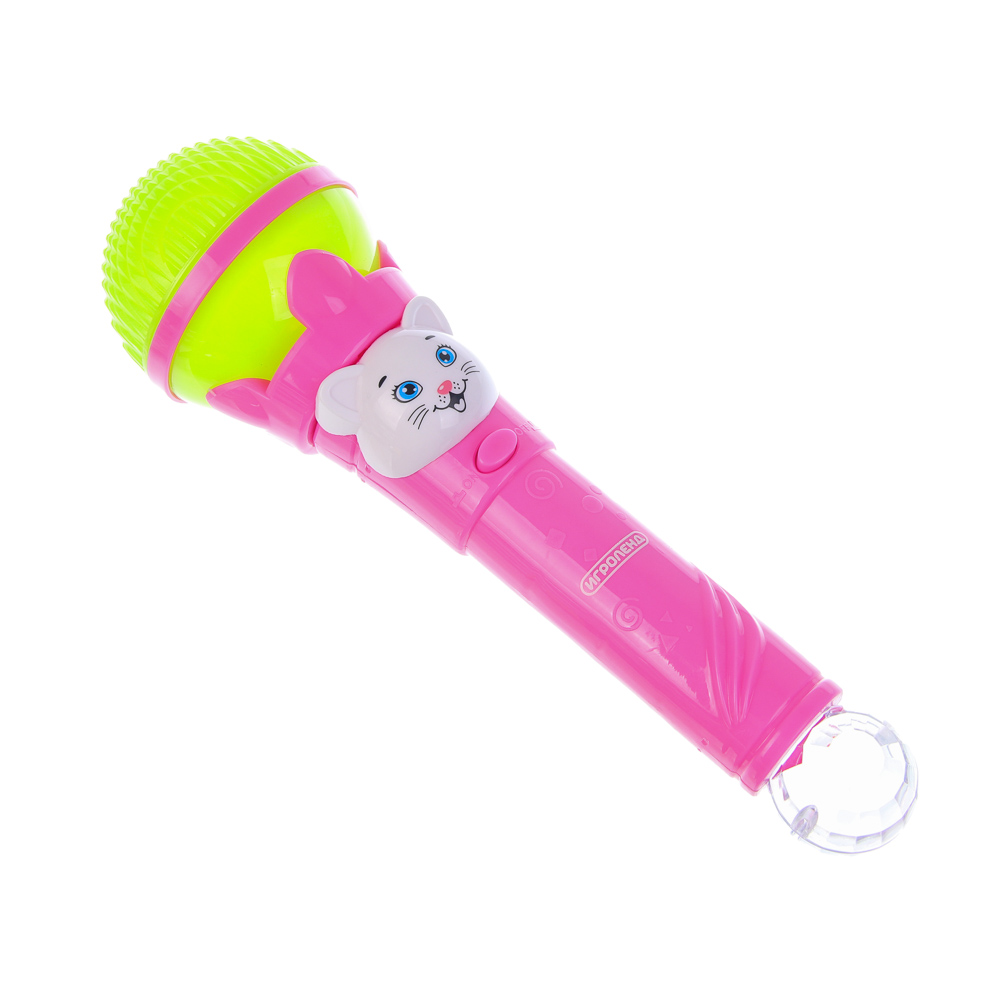 ИГРОЛЕНД Микрофон "Звездный", свет, звук, ABS, 2XAAA, 15Х8Х24см, арт.№ 272-634