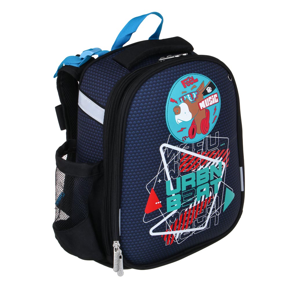 УРБАН БИТ Рюкзак шк.жесткий 38х28х15см, 2 отд., 2 карм., эргоном.спинка, лямки с рег.по росту, ПЭ, арт.№ 254-806