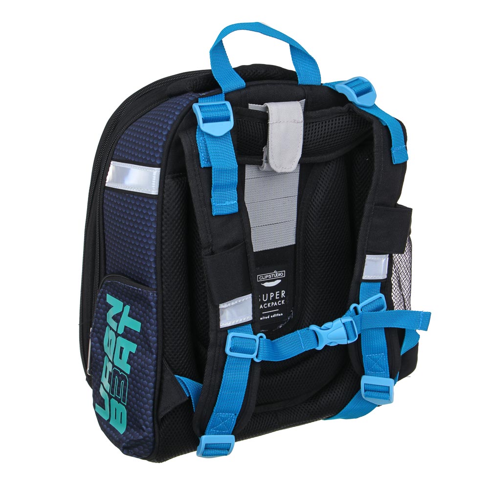 УРБАН БИТ Рюкзак шк.жесткий 38х28х15см, 2 отд., 2 карм., эргоном.спинка, лямки с рег.по росту, ПЭ, арт.№ 254-806