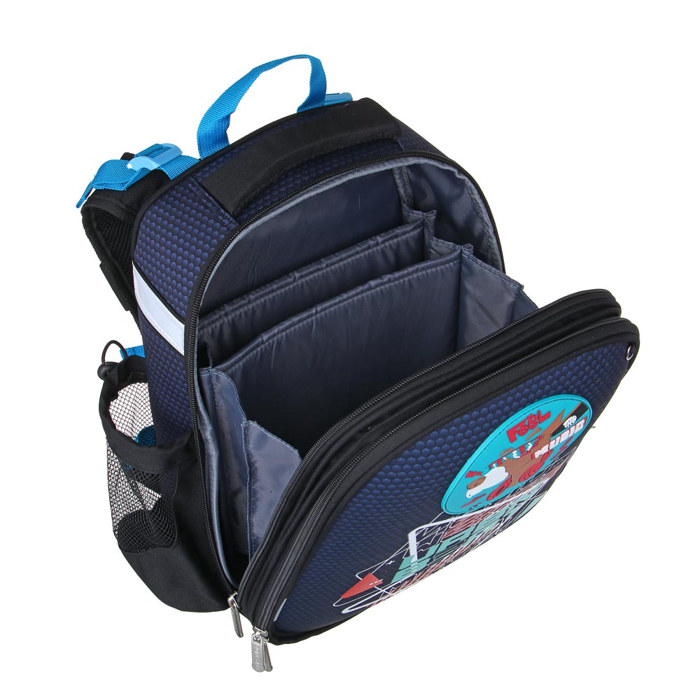 УРБАН БИТ Рюкзак шк.жесткий 38х28х15см, 2 отд., 2 карм., эргоном.спинка, лямки с рег.по росту, ПЭ, арт.№ 254-806