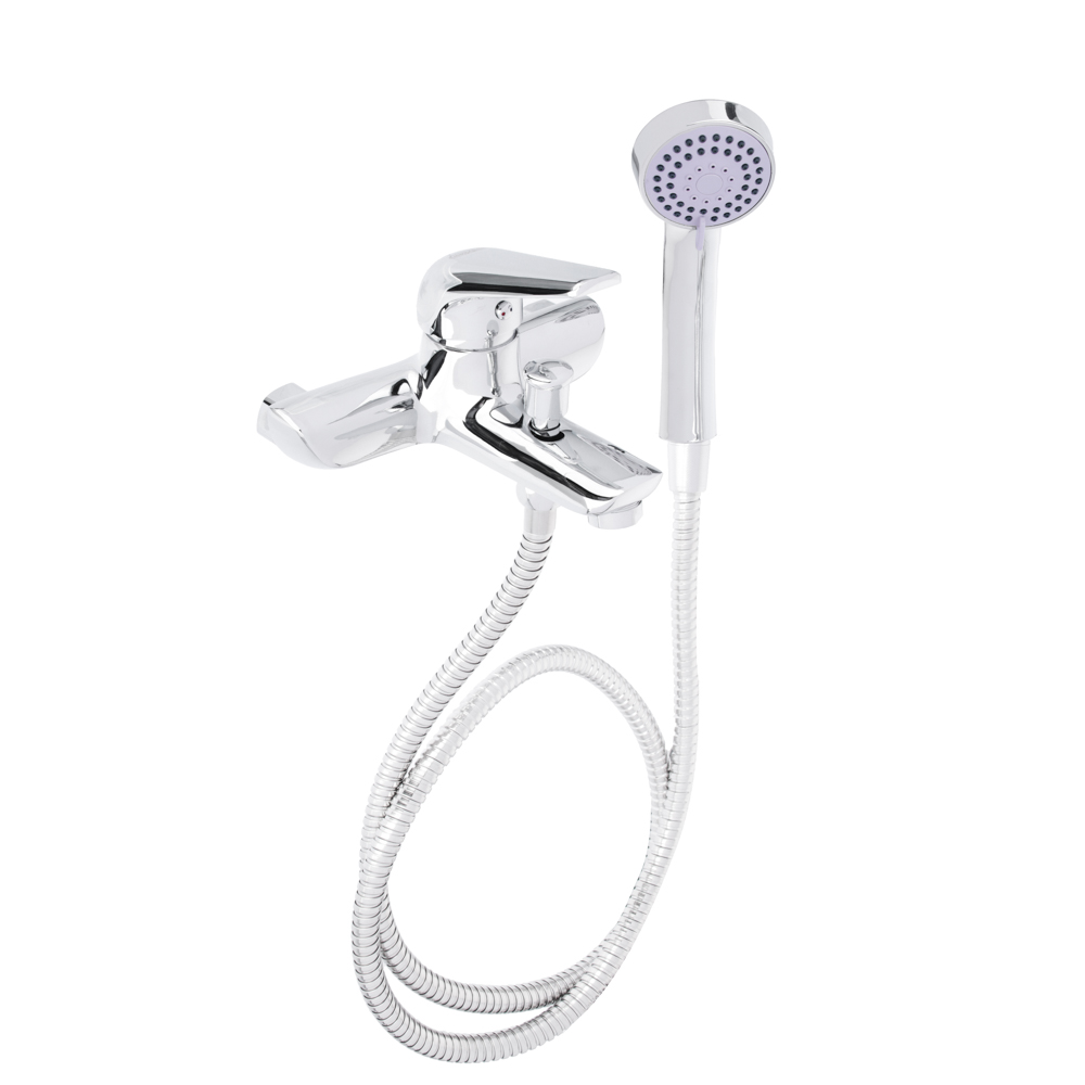 СоюзКран Смеситель для ванны SK1087, короткий излив, с душ набором, керам. картридж 35мм, цинк, арт.№ 567-086