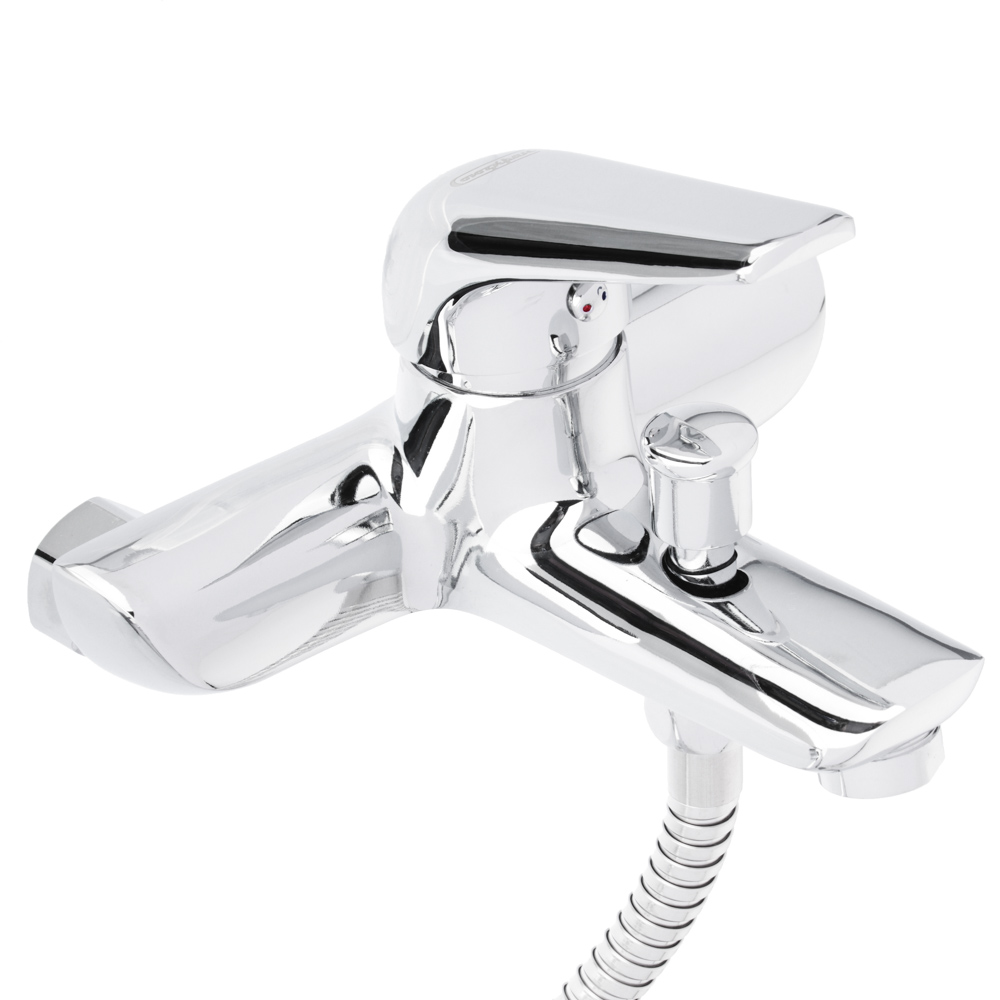 СоюзКран Смеситель для ванны SK1087, короткий излив, с душ набором, керам. картридж 35мм, цинк, арт.№ 567-086