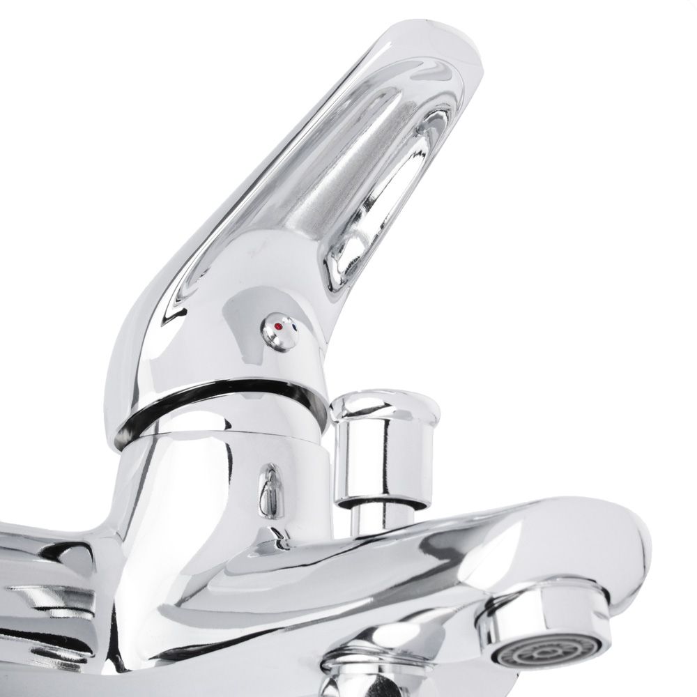 СоюзКран Смеситель для ванны SK1087, короткий излив, с душ набором, керам. картридж 35мм, цинк, арт.№ 567-086