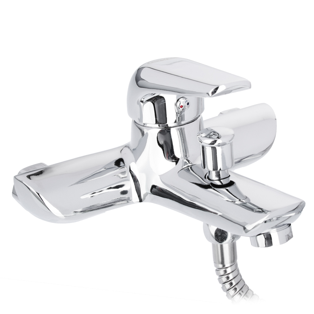 СоюзКран Смеситель для ванны SK1087, короткий излив, с душ набором, керам. картридж 35мм, цинк, арт.№ 567-086