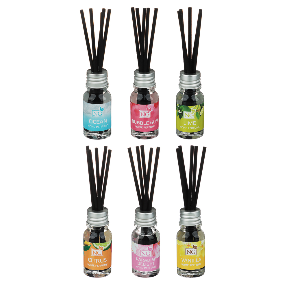 NEW GALAXY Ароматизатор диффузор 10 мл, бабл. гам, цитрус,лайм,ваниль,океан.свежесть, райское насл., арт.№ 778-132