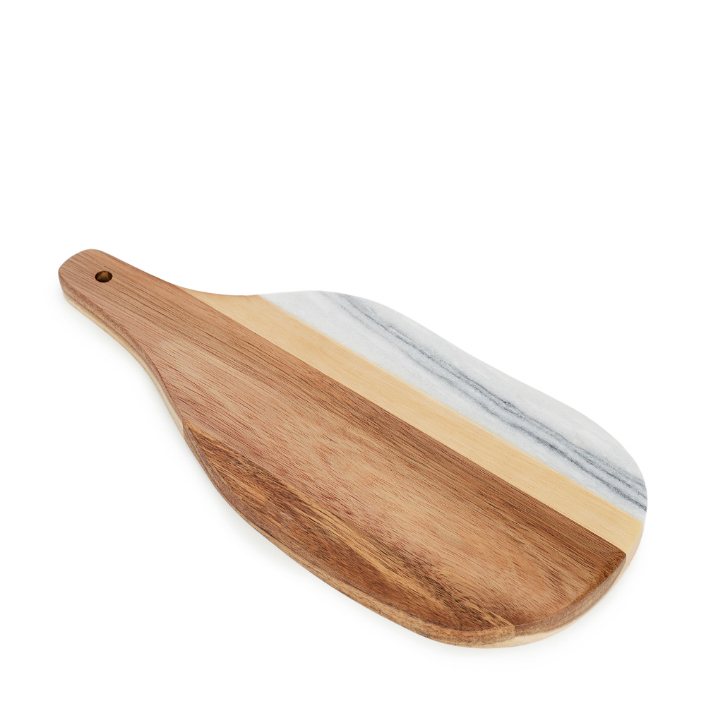 BY COLLECTION Доска разделочная акация, мрамор, 30,5x13,3x1,5см, арт.№ 851-198