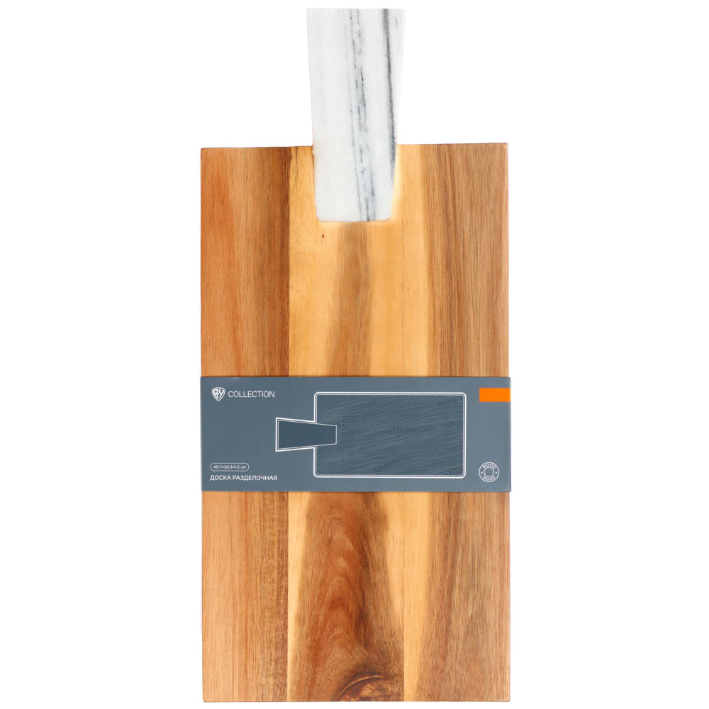 BY COLLECTION Доска разделочная акация, мрамор, 45,7x20,3x1,5см, арт.№ 851-200