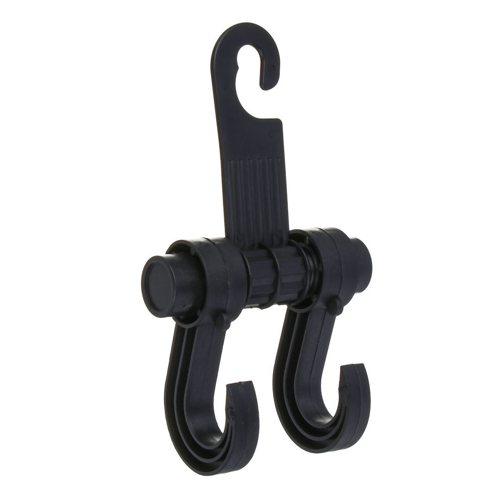 РОКОТ Вешалка-крючок на подголовник, два крючка, чёрный, 769045, арт.№ 732-194
