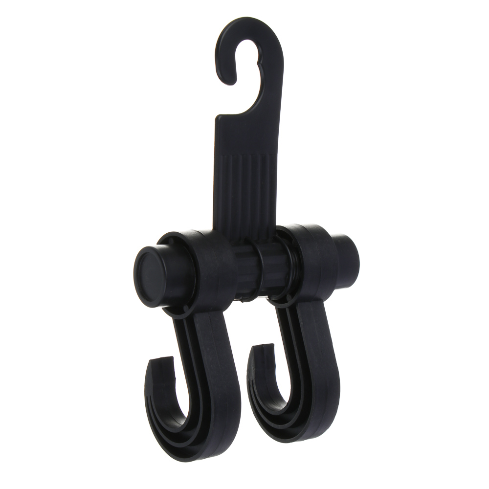 РОКОТ Вешалка-крючок на подголовник, два крючка, чёрный, 769045, арт.№ 732-194