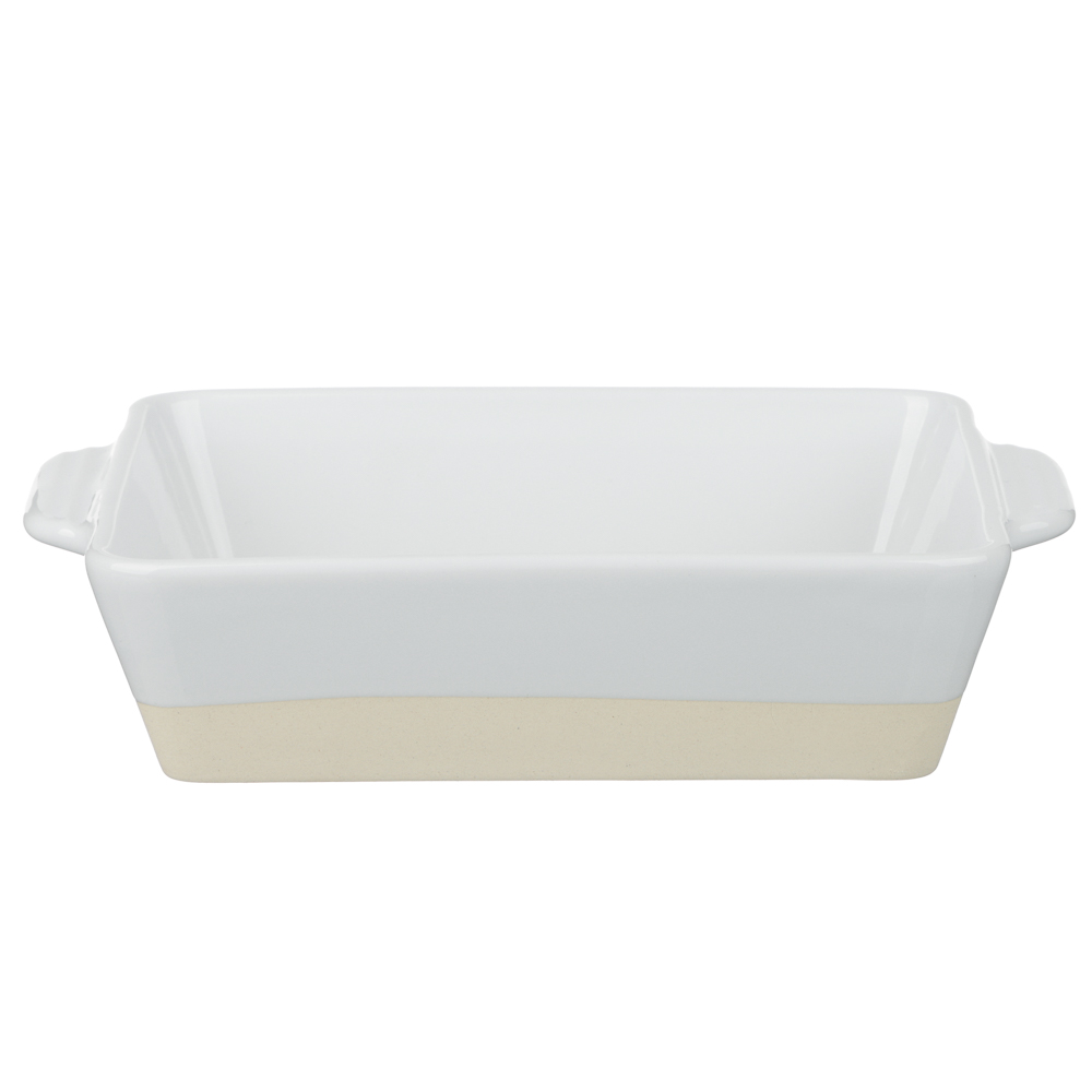 Форма для запекания и сервировки прямоугольная 22,9х16,5х5,3см тм MILLIMI белый, керамика, арт.№ 826-001