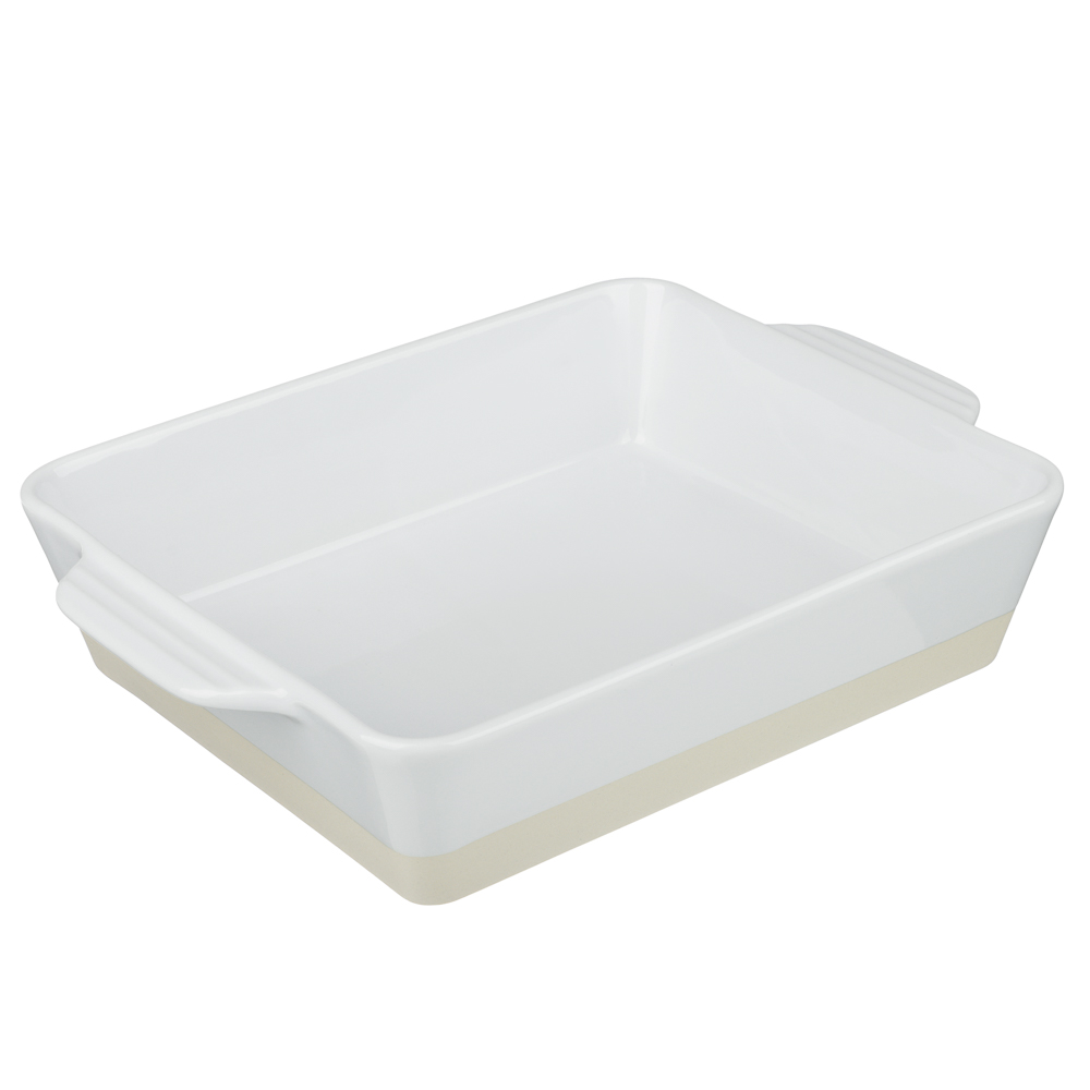 Форма для запекания и сервировки прямоугольная 33х23,5х7см тм MILLIMI белый, керамика, арт.№ 826-002