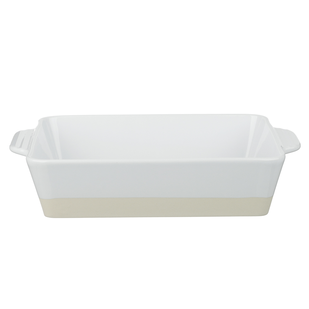 Форма для запекания и сервировки прямоугольная 33х23,5х7см тм MILLIMI белый, керамика, арт.№ 826-002