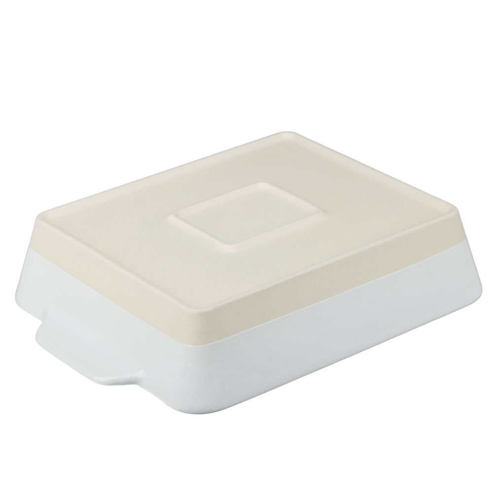 Форма для запекания и сервировки прямоугольная 33х23,5х7см тм MILLIMI белый, керамика, арт.№ 826-002