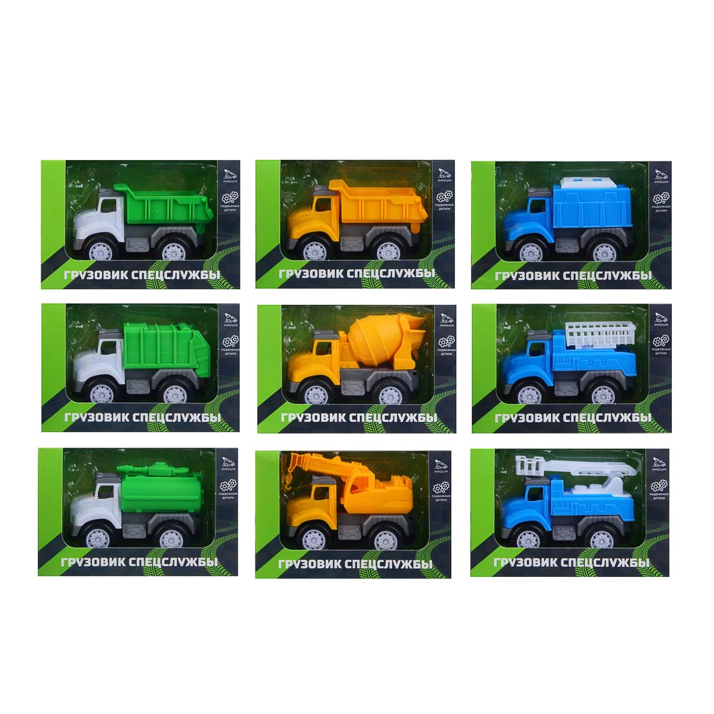 ИГРОЛЕНД Грузовик Спецслужбы, инерция, ABS, 14,8х5,9х9,6 см, 9 дизайнов, арт.№ 292-412