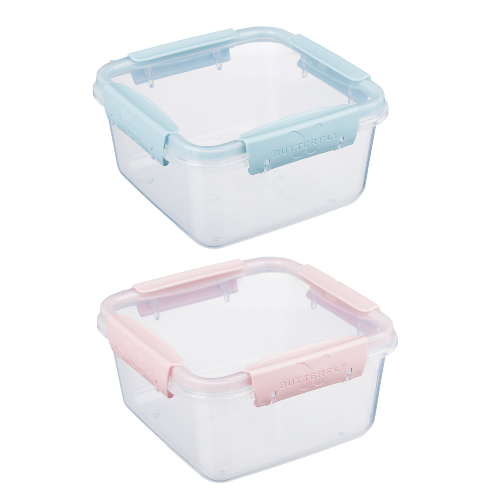 Контейнер для продуктов герметичный Butterfly квадрат 1,2л (156х156х84мм) 2 цвета, арт.№ 861-190