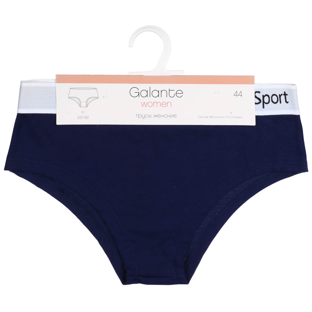 GALANTE Трусы-хипстеры женские с широкой резинкой, 95%хлопок, 5%спандекс, р-ры 42-48, 3 цвета, арт.№ 331-142