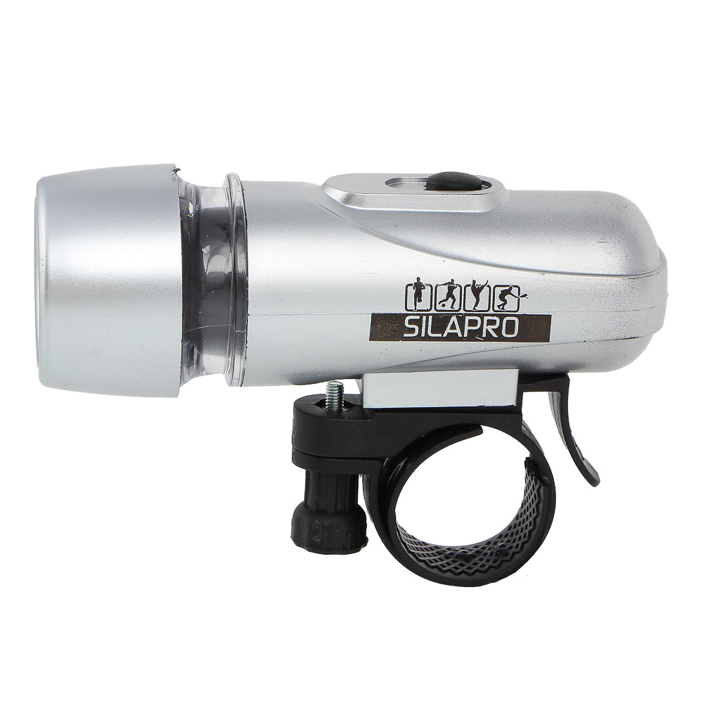 SILAPRO Набор фонарей 2шт: зад (7.5х4х3.5см, 3LED, 2хААА)+перед (10х3.5х3.5см, 5LED, 4хААА) пластик, арт.№ 195-022