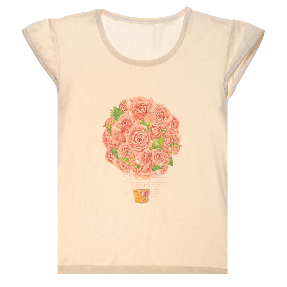 Комплект женский (футболка и шорты), р.44-54, 100% хлопок, арт. 394339, ТМ Ромашка, арт.№ 354-212