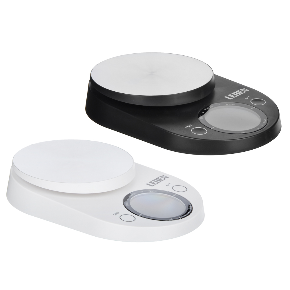LEBEN Весы кухонные электронные, металл., пластик, макс.нагрузка до 5кг, (точн. измер 1 гр.), 2 цвет, арт.№ 268-055