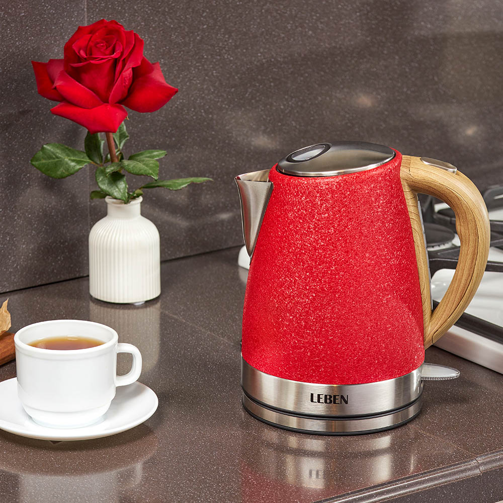 LEBEN Чайник электрический 1,8л, 1850Вт, металл, 2 цвета, арт.№ 291-085