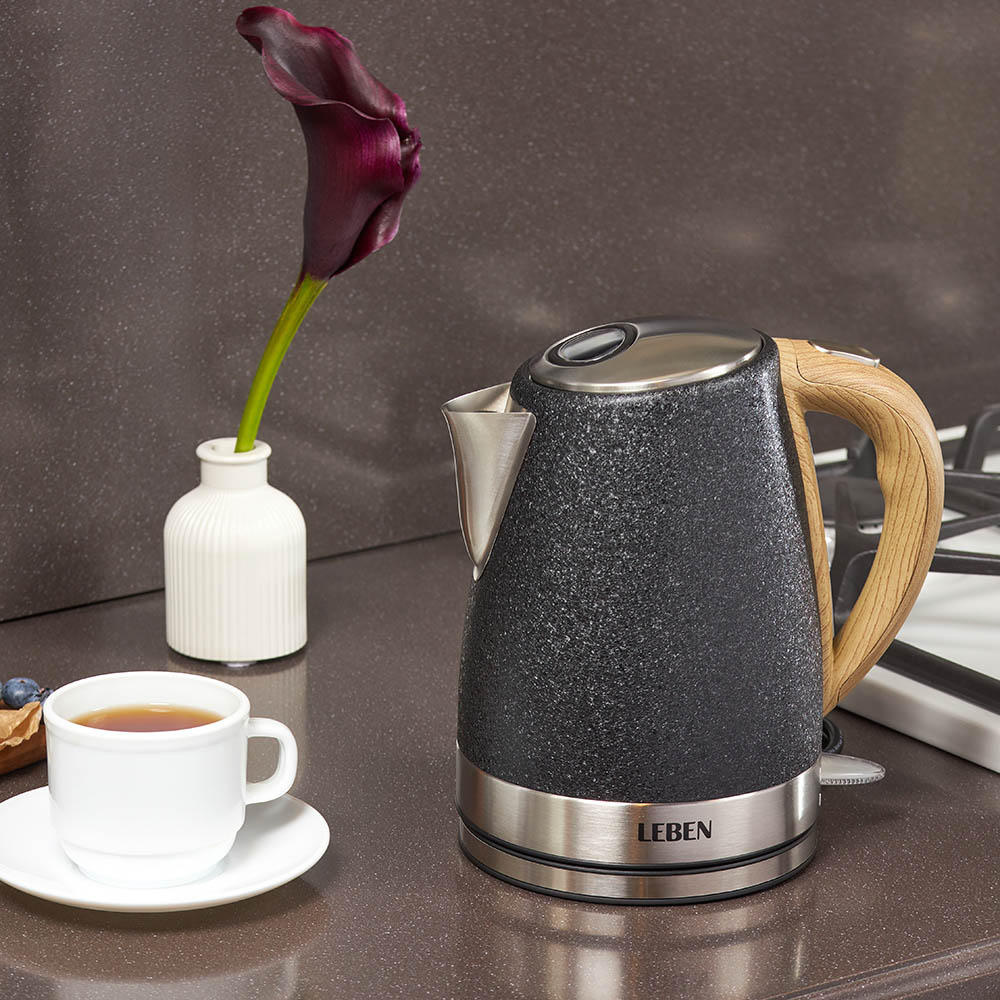 LEBEN Чайник электрический 1,8л, 1850Вт, металл, 2 цвета, арт.№ 291-085