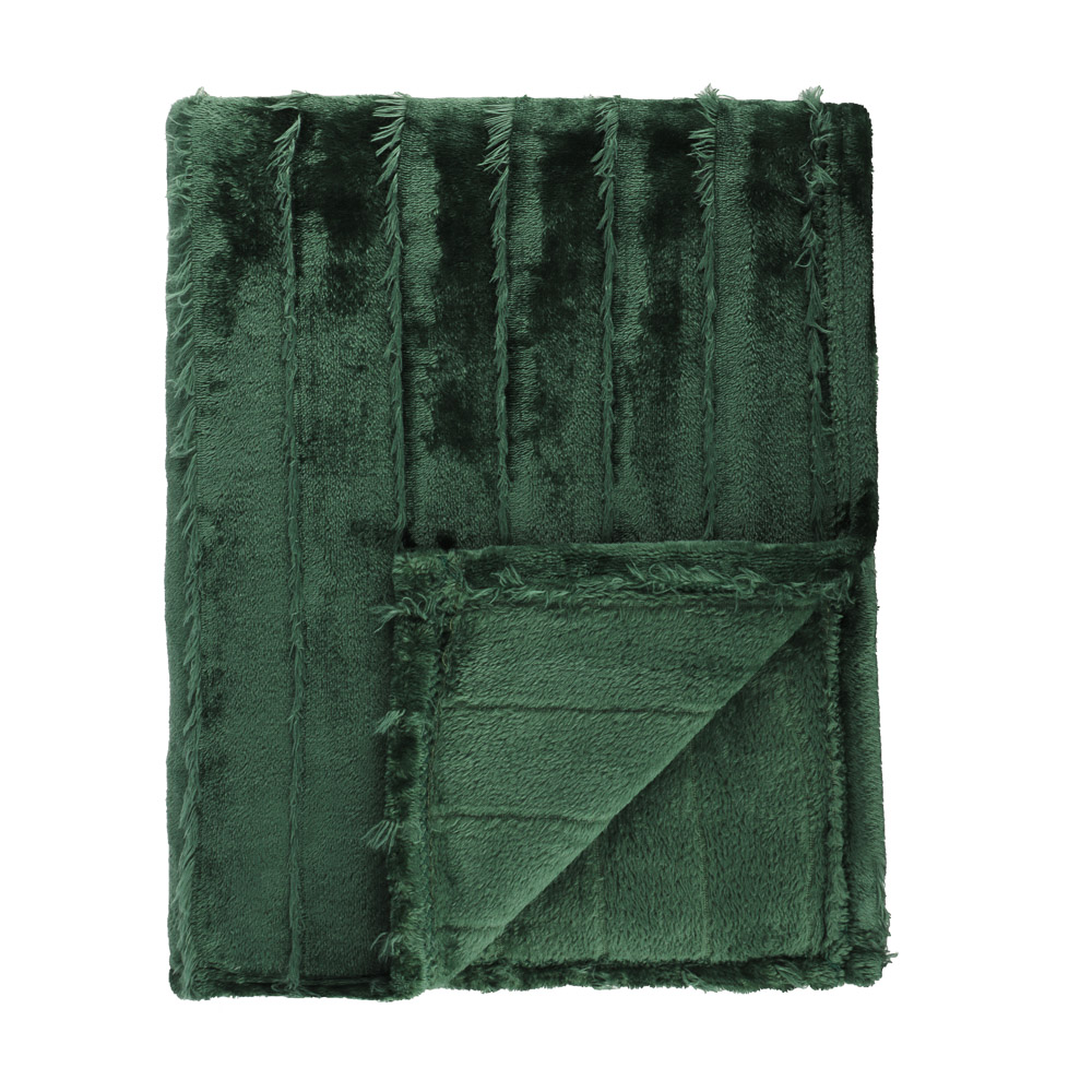 PROVANCE Фелиз Плед с бахромой, 130х170см, 100% полиэстер, зеленый, арт.№ 492-227