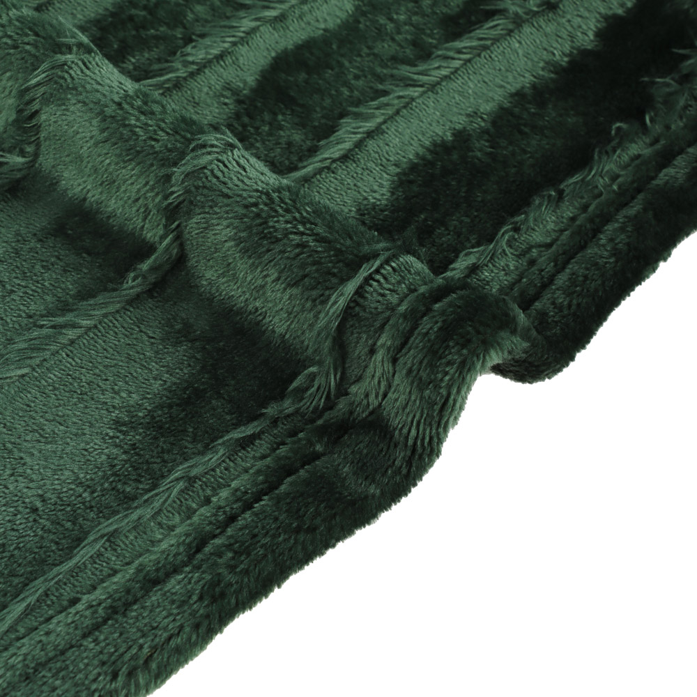 PROVANCE Фелиз Плед с бахромой, 130х170см, 100% полиэстер, зеленый, арт.№ 492-227