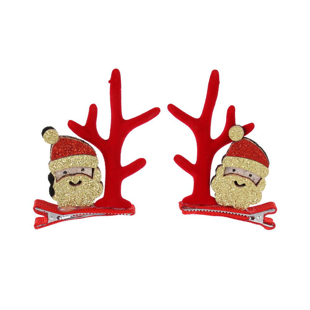 Заколка для волос 2 шт, тм ЮНИLOOK, 7-4,8см, металл, полимер, 6 дизайнов, #2, арт.№ 322-305