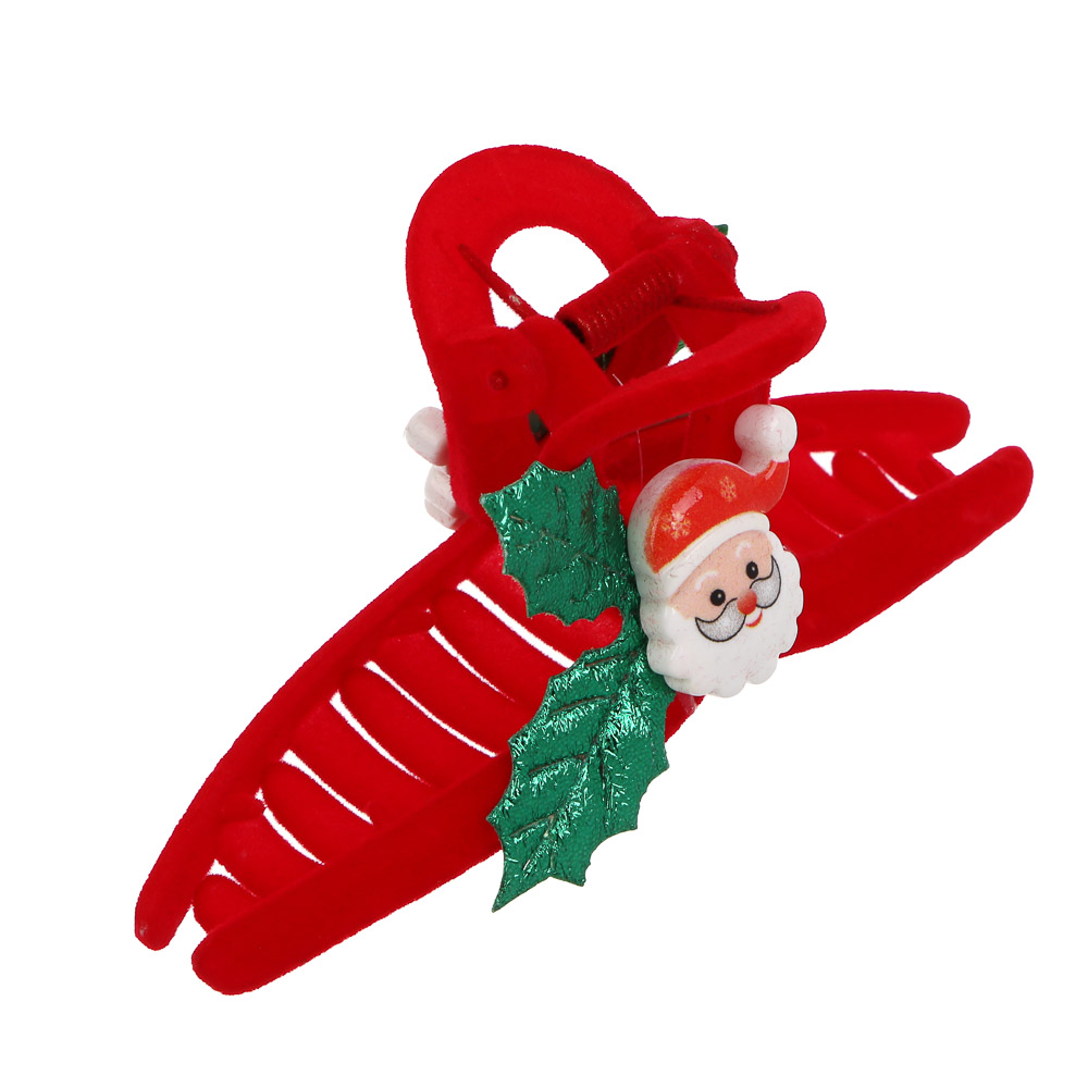 Краб для волос, тм ЮНИLOOK, 11см, иск.шерсть, полимер, полиэстер, 6 дизайнов, #3, арт.№ 322-306